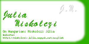 julia miskolczi business card