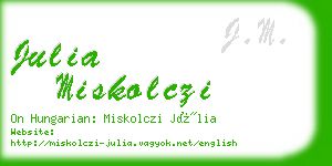 julia miskolczi business card